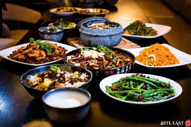 Bite East chinese food display